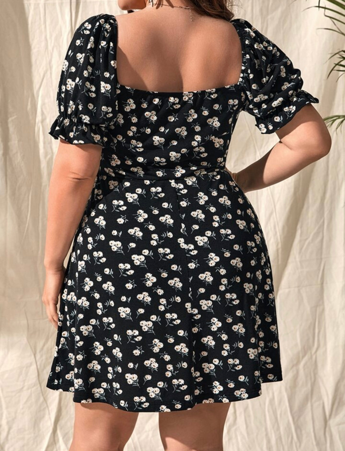 Black floral Dress