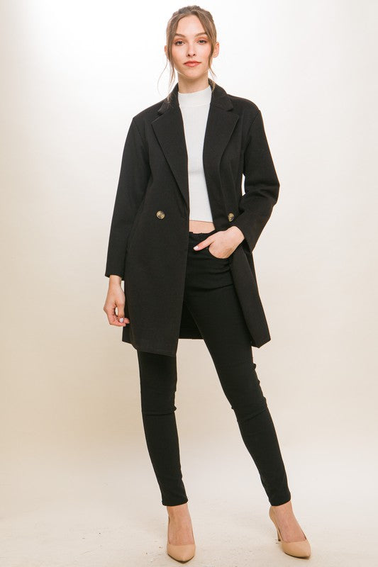 Black Button Coat